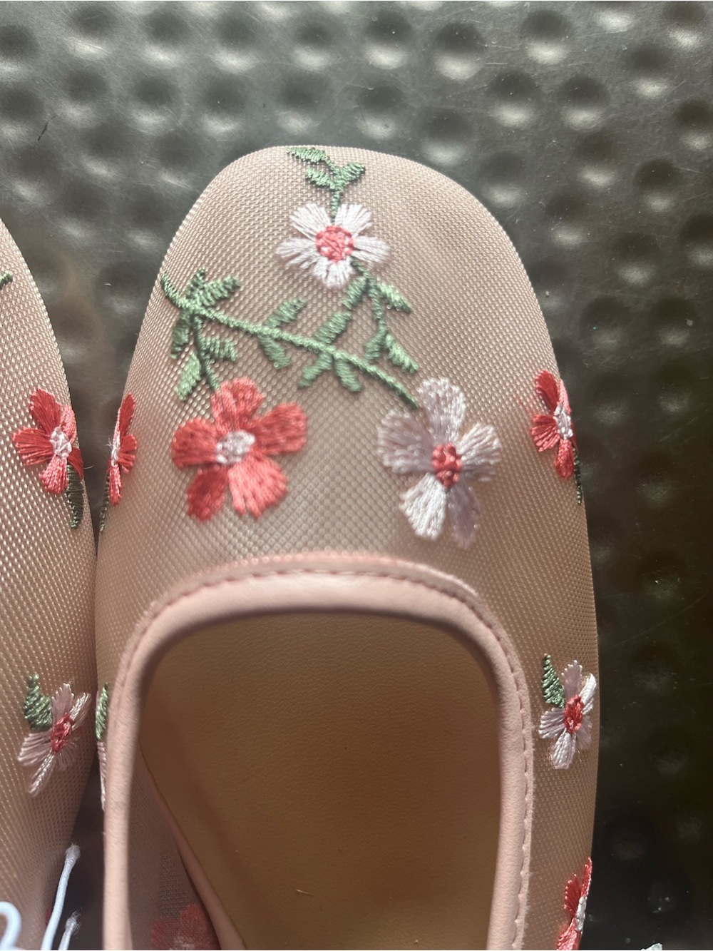 NWT Wild Fable Elsa Floral Mesh Mary Jane Flats in pink. Size 7. So Cute! - Picture 2 of 4